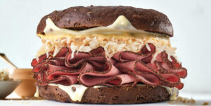 Schlotzsky's Pastrami Reuben On Rye Sandwichc