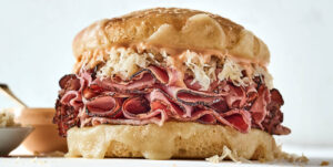 Schlotzsky's Pastrami Ruben Sandwich